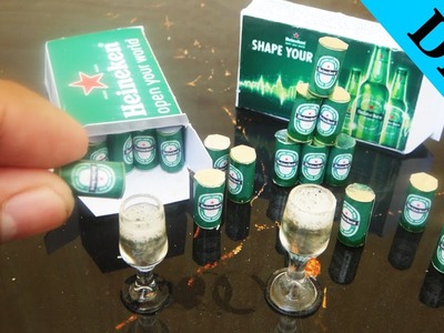 DIY Miniature Realistic  Heineken beer Dollhouse  - Can drink