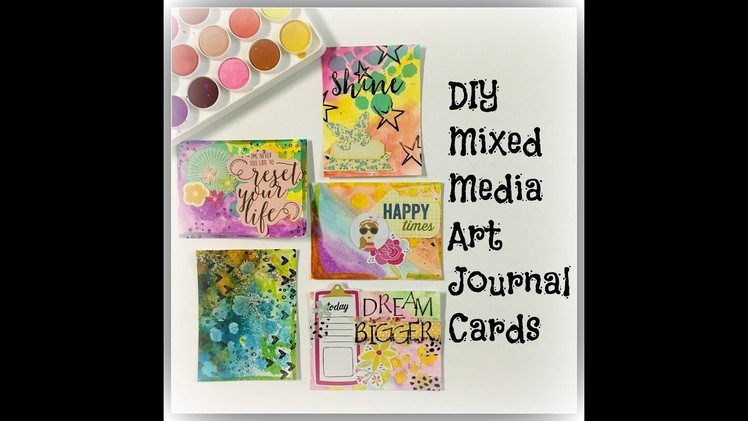 DIY Mixed Media Journal Cards for Planning. Creative Journal