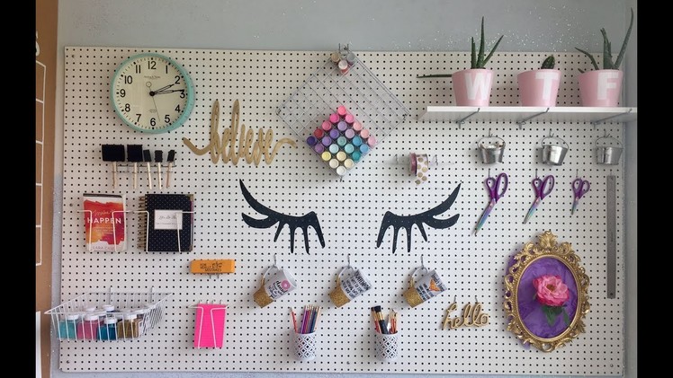 DIY PAINTED & STYLED PEGBOARD