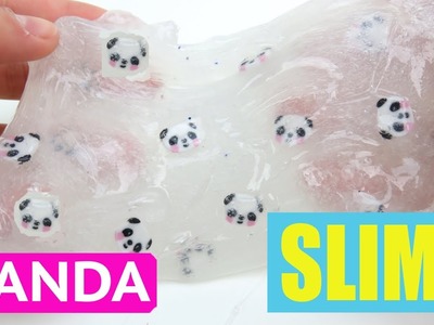 DIY PANDA SLIME! How To Make The BEST Clear Liquid Slime!