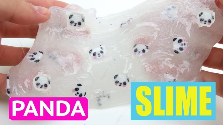 DIY PANDA SLIME! How To Make The BEST Clear Liquid Slime!