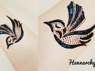 DIY Tattoo in 40 seconds|| Flying bird|| By HennArchy
