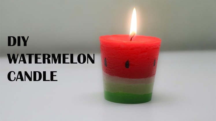DIY WATERMELON CANDLE| diy candle |