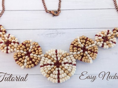 Easy and elegant necklace with peyote stitch - tutorial