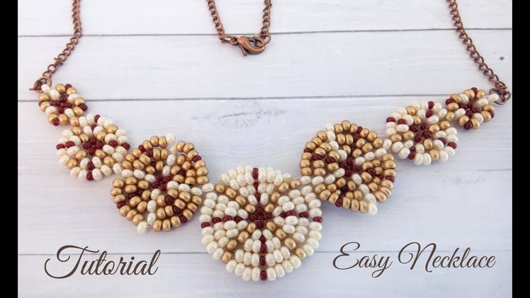 Easy and elegant necklace with peyote stitch - tutorial