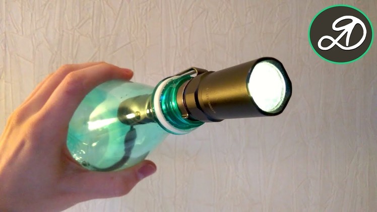 Flashlight holder of PET bottles DIY. How to make bike mount for flashlight