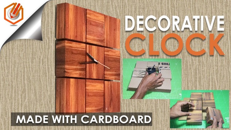 How to make a Clock From Cardboard with wooden effect
