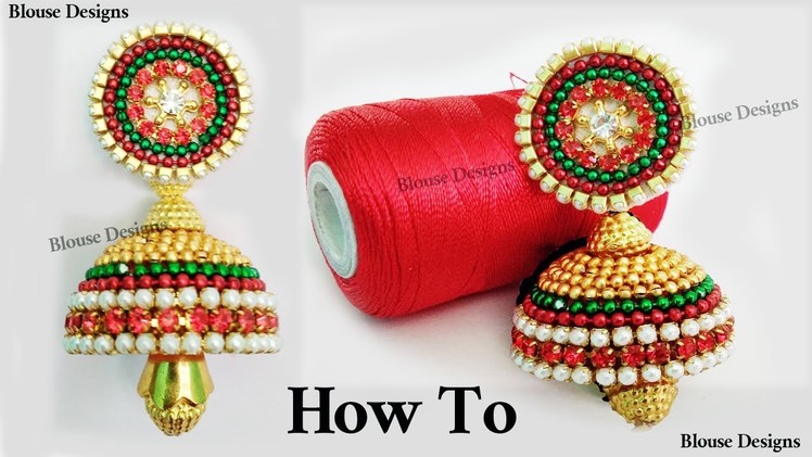 How To Make Designer Silk Thread Earrings. easy Tutorial
