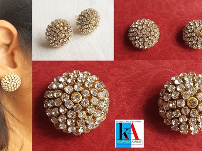 How to make silk thread stud at home step by step tutorial. simple and easy. DIY