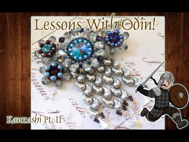 Kanzashi Pt 2 Zoliduo Beaded Hair Clip Jewelry Making Tutorial - Lessons With Odin