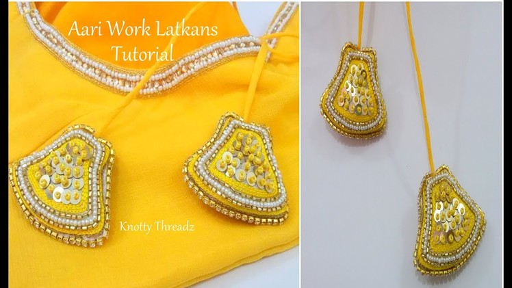 Making of Aari Work Latkans - Part 2 | Tutorial | Blouse Latkans | Designer Tassles | Maggam Work