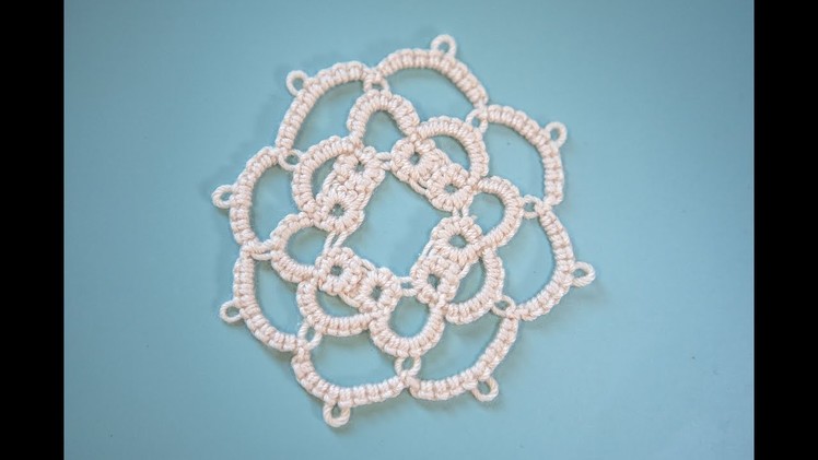 Needle Tatting - "Mini Doily" Tutorial and Pattern: part one (Full Project) by RustiKate