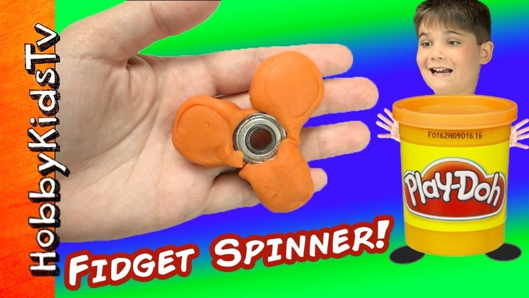 Play-Doh Fidget Spinner! HobbyScience How-To Lab + Family Fun DIY HobbyKidsTV