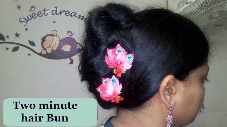 Quick easy bun for short.medium.long hair DIY at Home| bun hairstyles! for short.medium.long hair