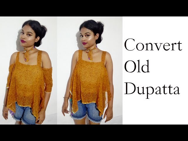 2 Min. Convert Old Dupatta into Top | No Sew | DIY