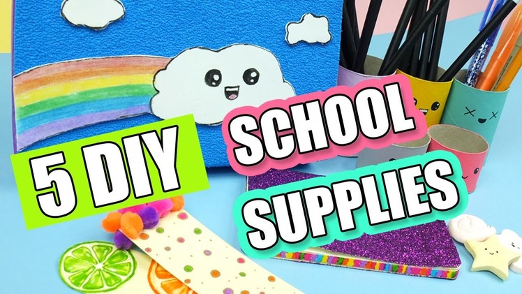 5 DIY School Supplies – Easy and Cute Back To School DIY Projects