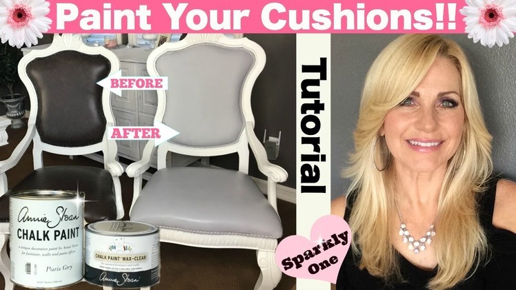Annie Sloan Chalk Paint Tutorial - Painting Vinyl Seats for Dining Room Chairs
