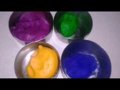 Coloured flour for DIY aarti ki thali || make diyas with coloured flour