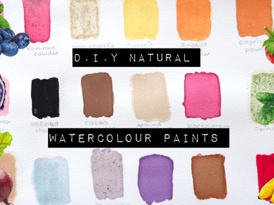 D.I.Y Natural Watercolour Paints