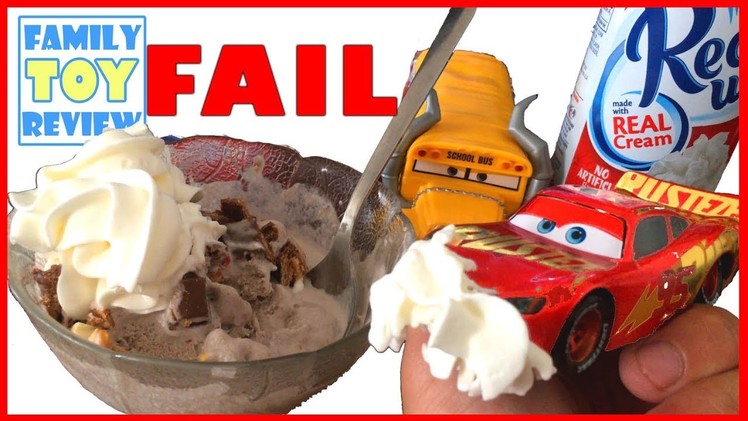 Disney Cars 3 Toys - Rust-eze RAcing Center Lightning McQueen DiY MAKES ICE CREAM for the First TIME