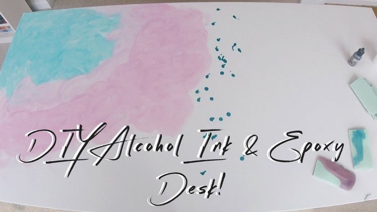DIY DESK DECOR USING ALCOHOL INKS, EPOXY & SILHOUETTE CAMEO