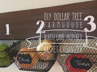 DIY Dollar Tree  Birch Lane Inspired Farmhouse Baskets 2017