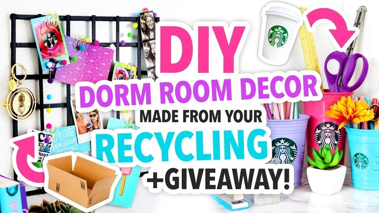 DIY DORM ROOM DECOR MADE FROM YOUR RECYCLING + GIVEAWAY! | @karenkavett