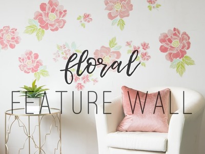 DIY Flower Wall Using Decals