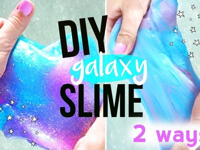 DIY GALAXY SLIME! Fluffy & SUPER Glittery Galaxy Slime! How to Make The BEST SLIME!