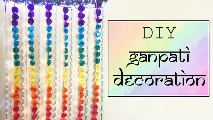 DIY : Ganpati Decoration at Home 2017 ♡ | Shreeja Bagwe
