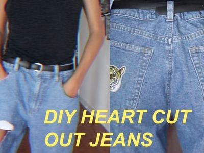 DIY: Heart Cut Out Jeans + Patches