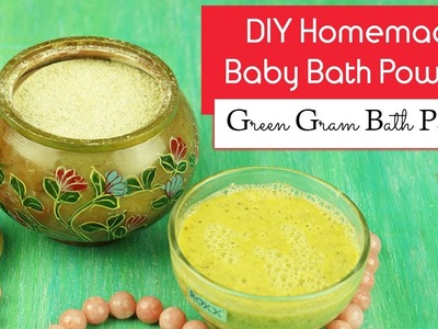 DIY Homemade Gentle Bath Powder, Face Mask or Scrub | Green Gram Bath Powder for Babies & Family