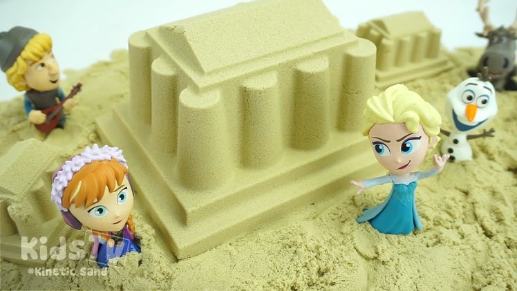 DIY How To Make Kinetic Sand Castle Fun Frozen with Johny Johny Yes Papa Nursery Rhymes Song