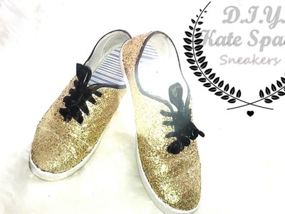 DIY Kate Spade Glitter Sneakers (Pink Rose Gold)