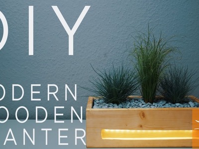 DIY Modern Wooden LED Planter
