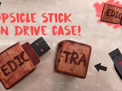 DIY Pendrive case.cover using Popsicle sticks | Ice cream sticks pendrive case | Do It Yourself