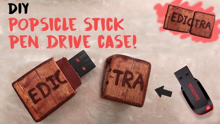 DIY Pendrive case.cover using Popsicle sticks | Ice cream sticks pendrive case | Do It Yourself