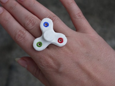 DIY Quick and Easy Fidget Spinner Ring (Polymer Clay)