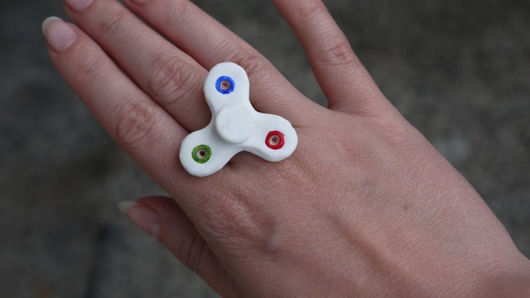 DIY Quick and Easy Fidget Spinner Ring (Polymer Clay)