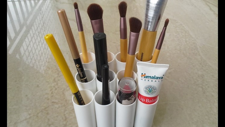 DIY (Recycle Idea) Makeup Organizer # 1 | Simply Sravani