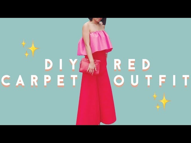 ✂ DIY Ruffle Top & Turn a Skirt into Pants - How I Made my Red Carpet Outfit
