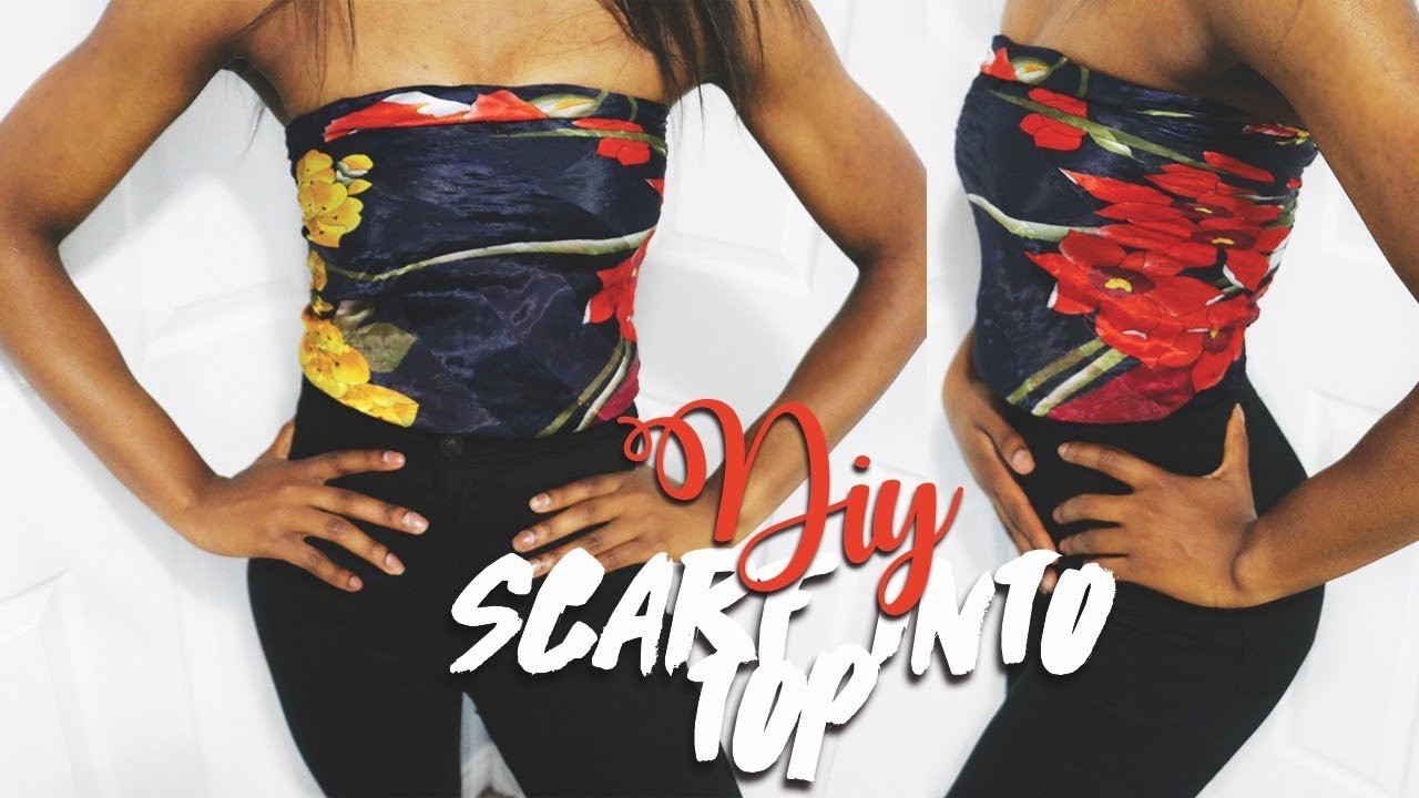 Diy Scarf Into Top Easy No Sew