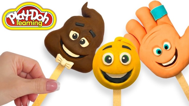 Emoji Movie Toys. DIY Gene, Hi-5 Gimmie and Poop Out of Play-Doh Clay. Play Doh Video for Kids