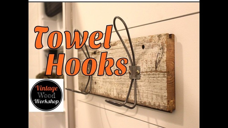 Farmhouse Bath Hooks from Scratch. DIY. Vintage Wood Workshop