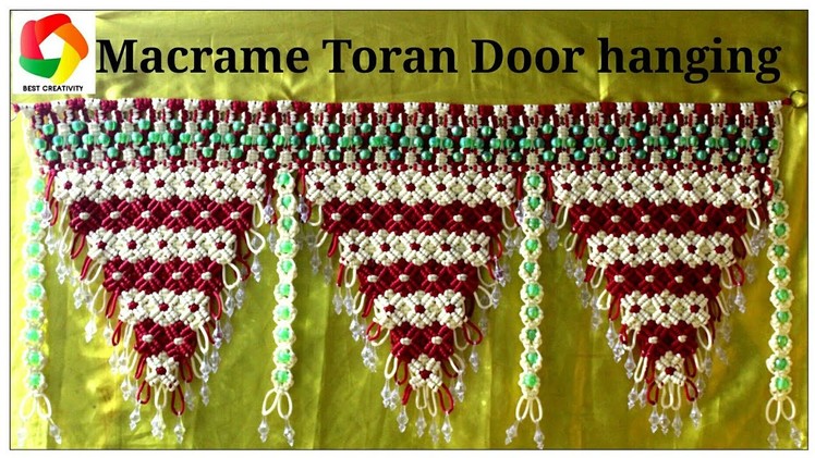 Full making tutorial of Handmade Macrame Toran.Door hanging| Design#5|Easy Toran Making