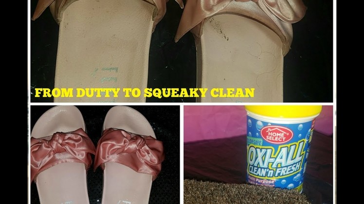 HOW TO CLEAN RIHANNA PUMA  BOW SLIDES | DIY CLEANING SLIDES