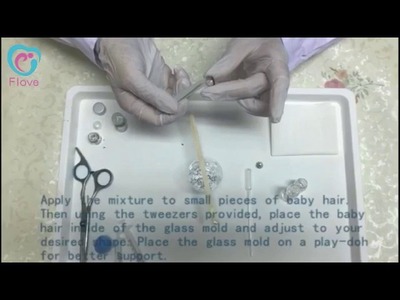 Making process for diy baby's hair pendant keepsake kit