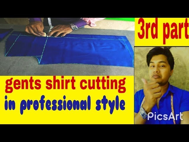Men's shirt cutting. Gents shirt (DIY) easily men full hand.sleeve. shirt cutting  ( 3rd part)