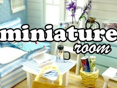 Miniature room blue theme! (DIY miniature kit review)