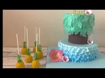 Pineapple Cake a Pop Tutorial. Tropical theme cake pop!